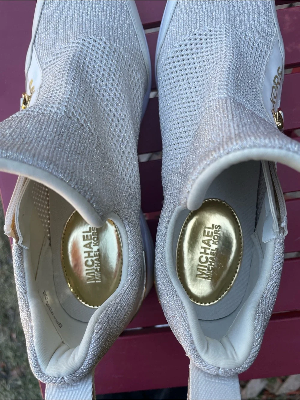 ✨✨MICHAEL  KORS Glitter Knit Sneakers Size ✨✨ - Picture 8 of 10